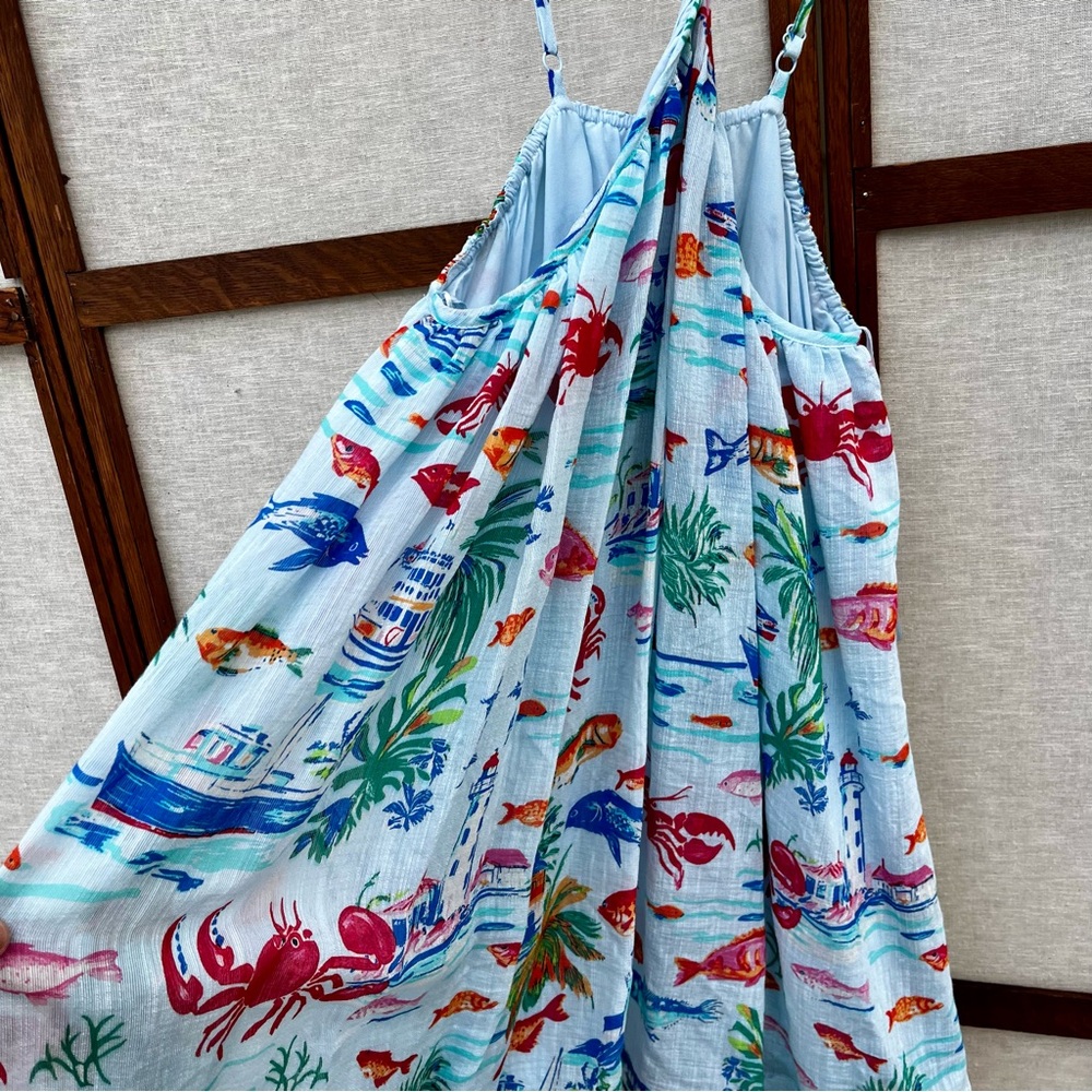 Anthropologie Maeve Ocean Printed Halter Swing Mini Dress NWT - Small - Picture 12 of 16